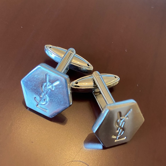 YVES SAINT LAURENT Hexagon Cuff Links - Picture 2 of 7